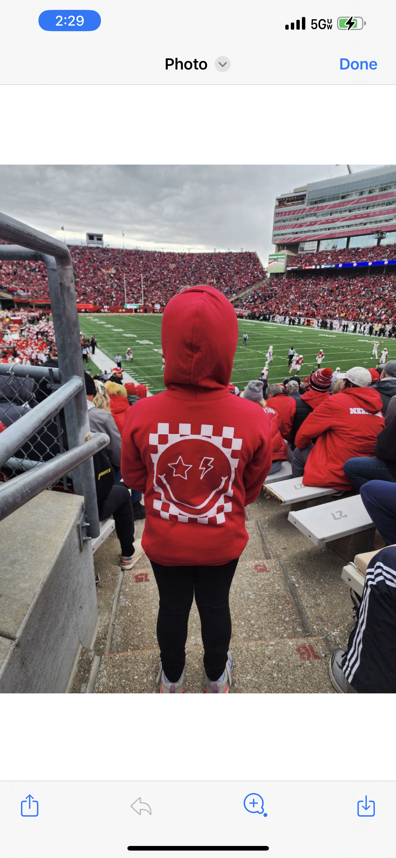 Kids Nebraska Smiley Hoodie