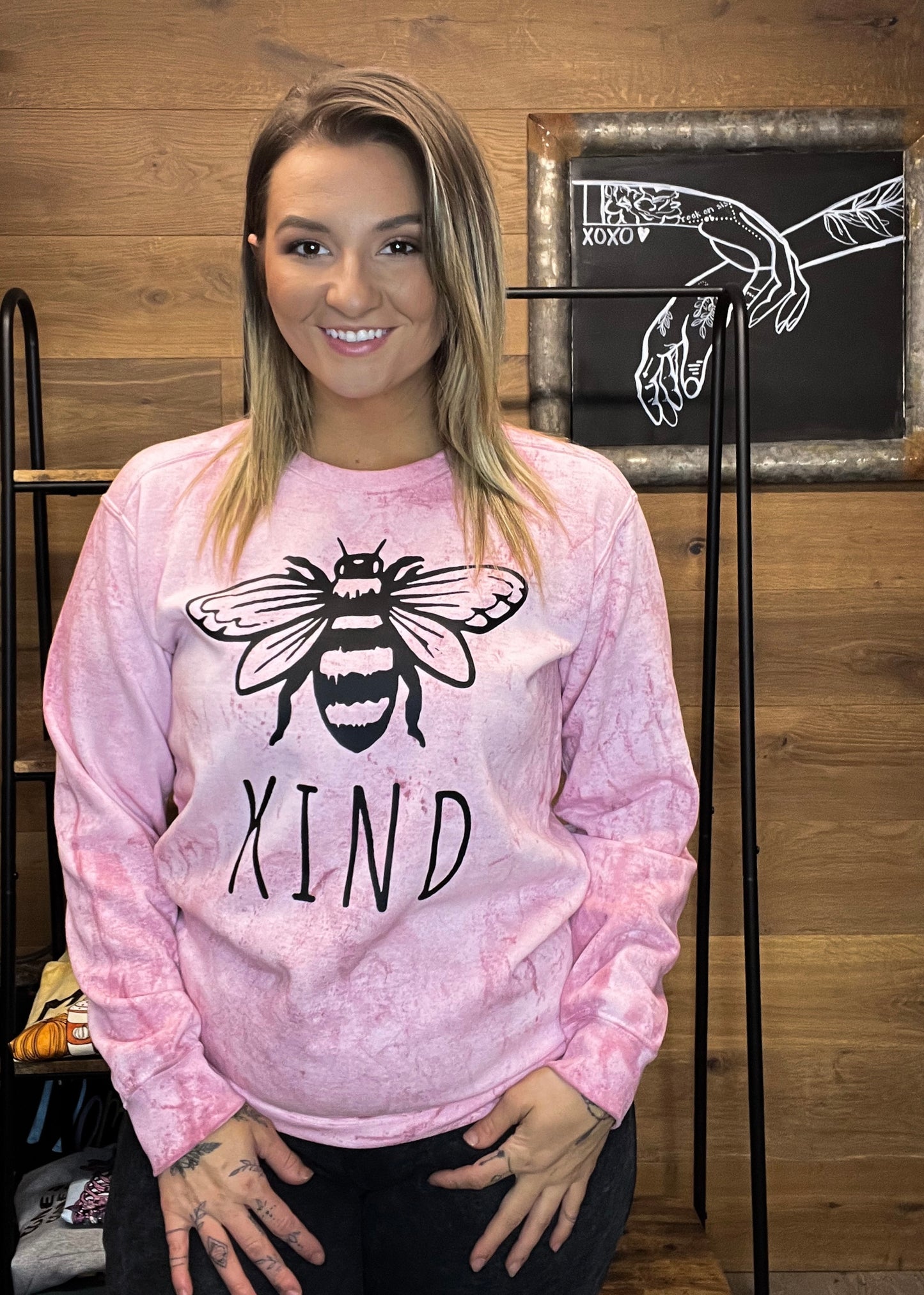 Bee Kind ColorBlast Crewneck