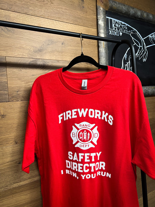 Fireworks Safety Director Tee