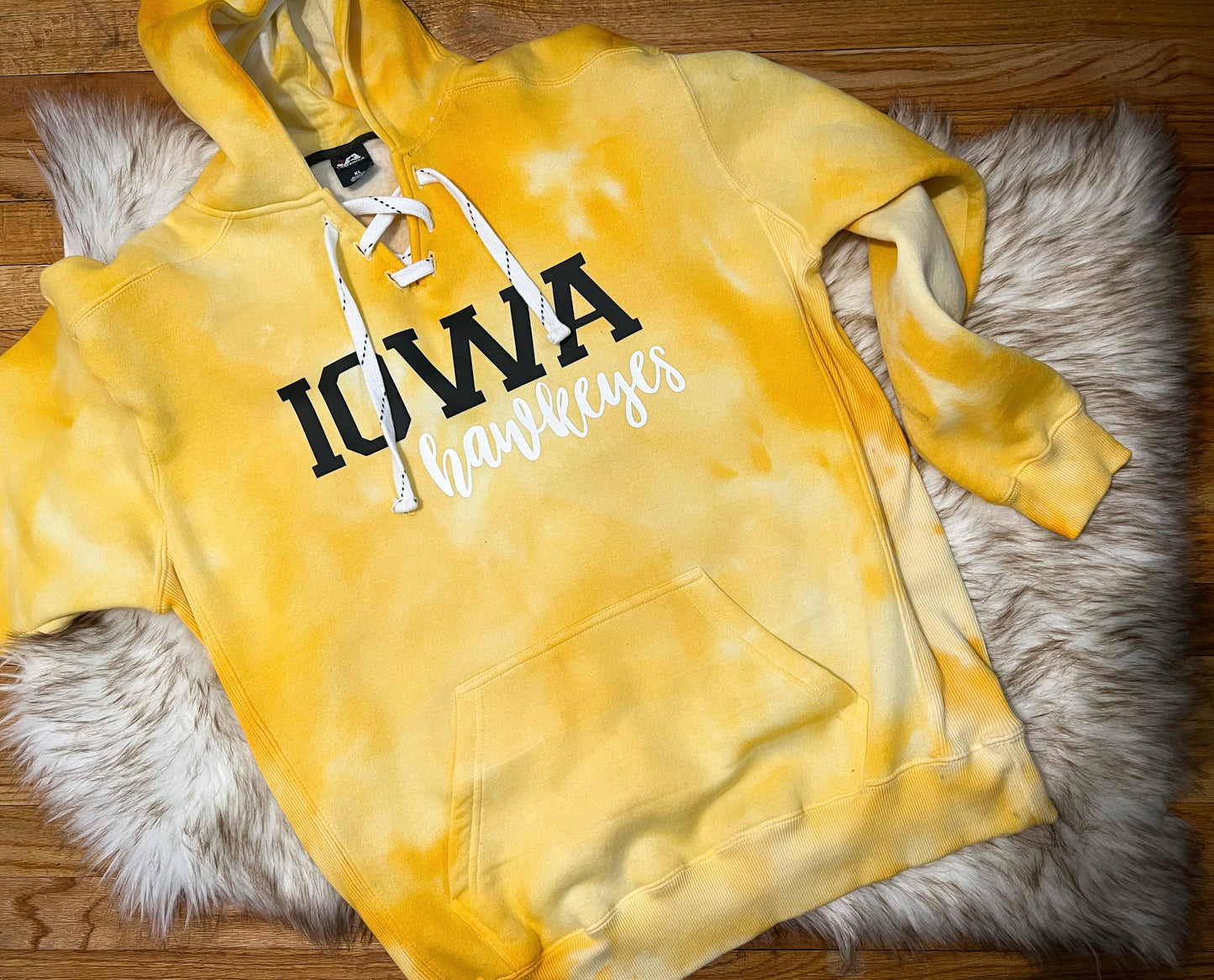 Iowa Hawkeyes Lace Up Hoodie