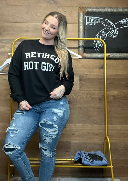 Retired Hot Girl Crewneck